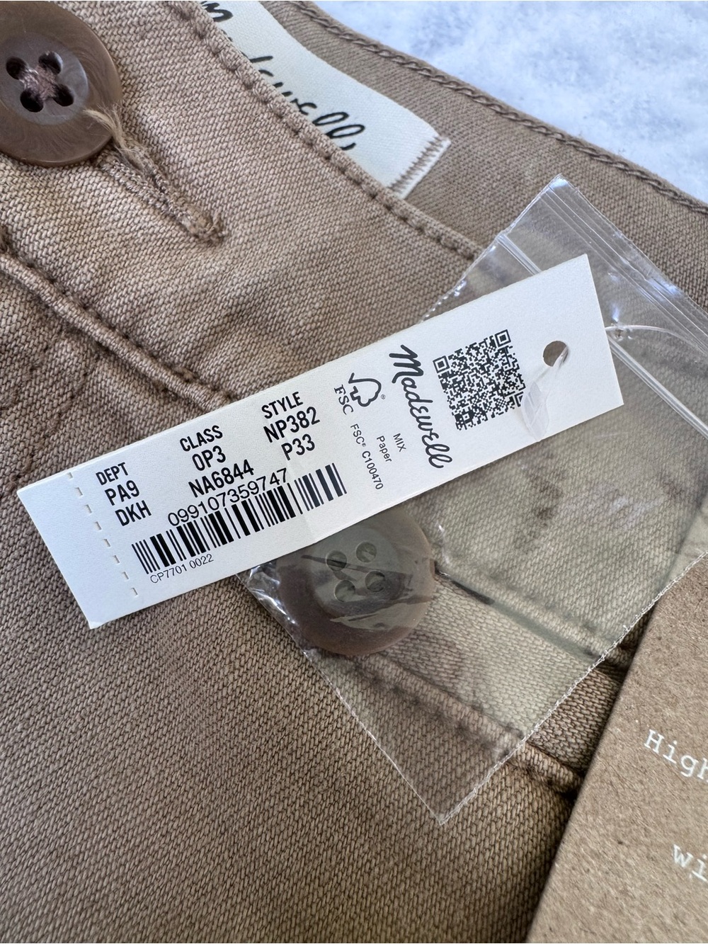 NWT Madewell Emmett Wide Leg Crop Jeans W33P High Rise Brown Stretch - Picture 7 of 12